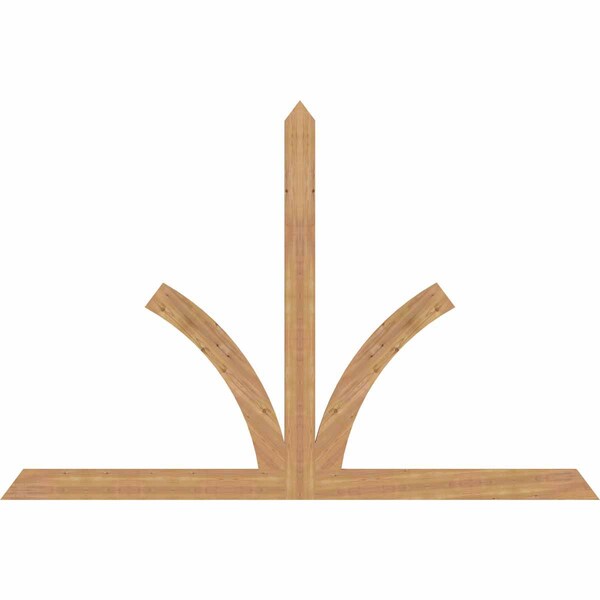 Ekena Millwork Richland Timber Gable Bracket, Western Red Cedar, 108"W x 72"H x 1 1/2"D x 5 1/2"F, 16/12 Pitch GBW108X72X0206RIC00SWR - main